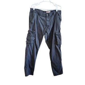 Wrangler Mid Rise Multi Pockets Regular Taper Cargo Pants Gray Size 36x30